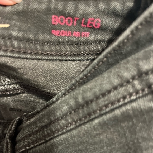 INC International Concepts Black Boot Leg Regular Fit Jeans Sz 0 - Picture 4 of 6